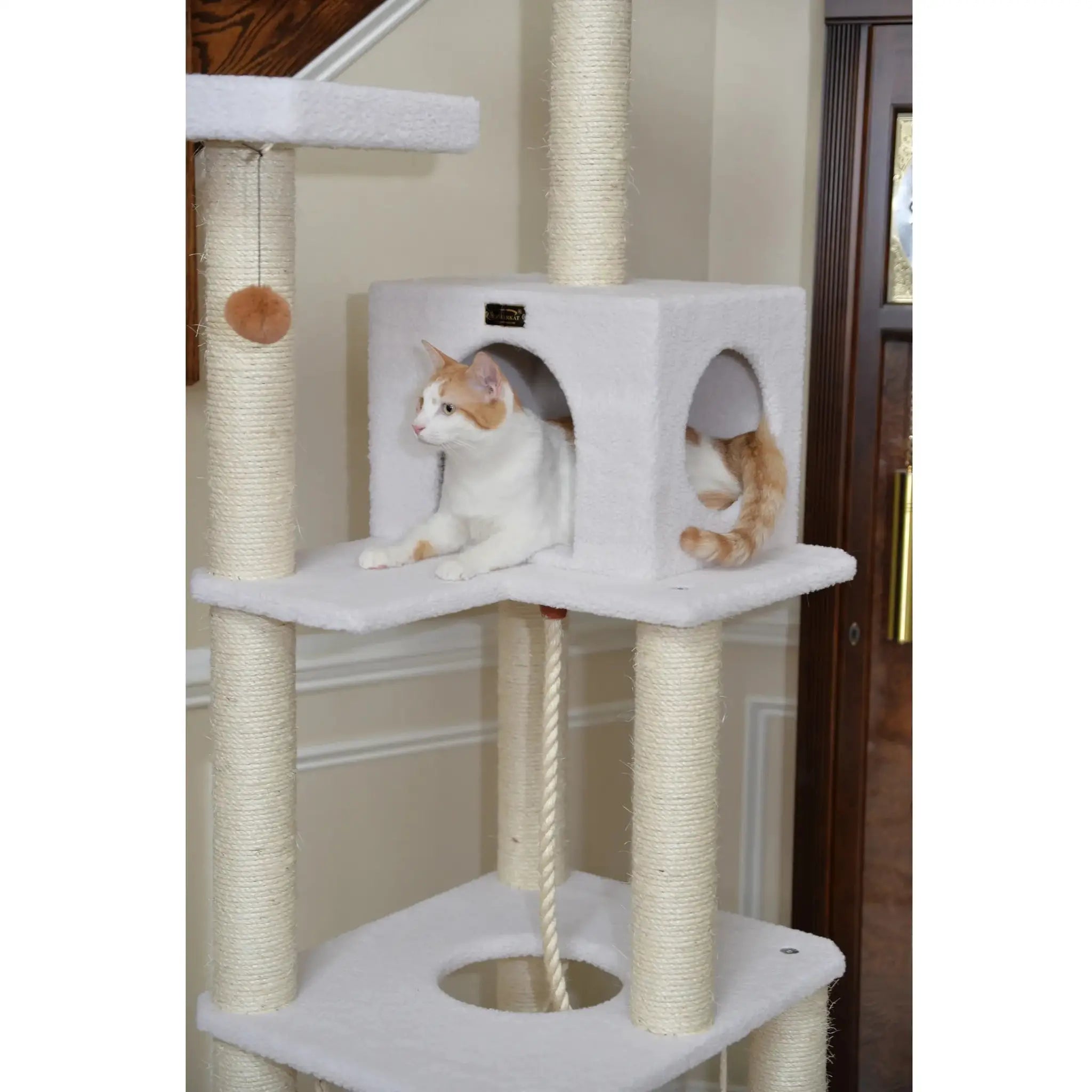 Real Wood B7301 Classic Ivory Cat Tree, 4 Levels With Rope - from Armarkat