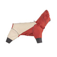 Load image into Gallery viewer, Spring Dog Rainproof Jacket by SOCKPET in red and cream color-block with gray cuffs
