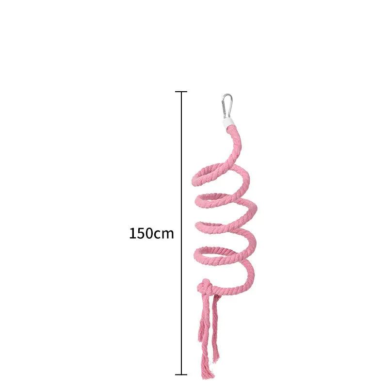 Aurora Featherz Gradient Bird Rope Perch Stand For Cage Accessories by Sell My Stuff