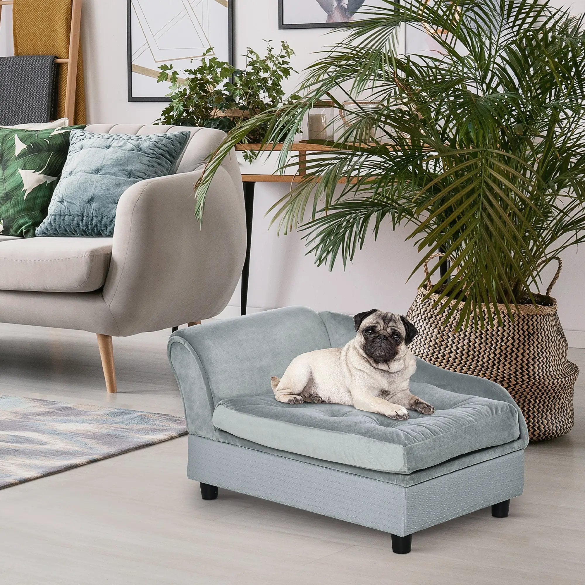 PawHut Luxury Fancy Dog Bed for Small Dogs with Hidden Storage by HouseOfZazla