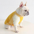 Carica l'immagine nel visualizzatore della galleria, Pug & Frenchie Color-Block Tank dog costume by SOCKPET in yellow and cream
