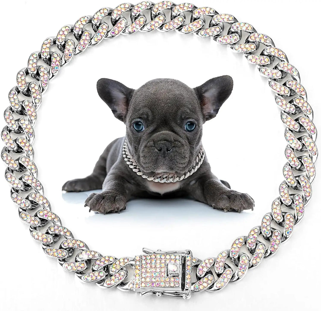 ElegantePets Premium Crystal Dog Necklace Metal Chain For All Sizes by Sell My Stuff