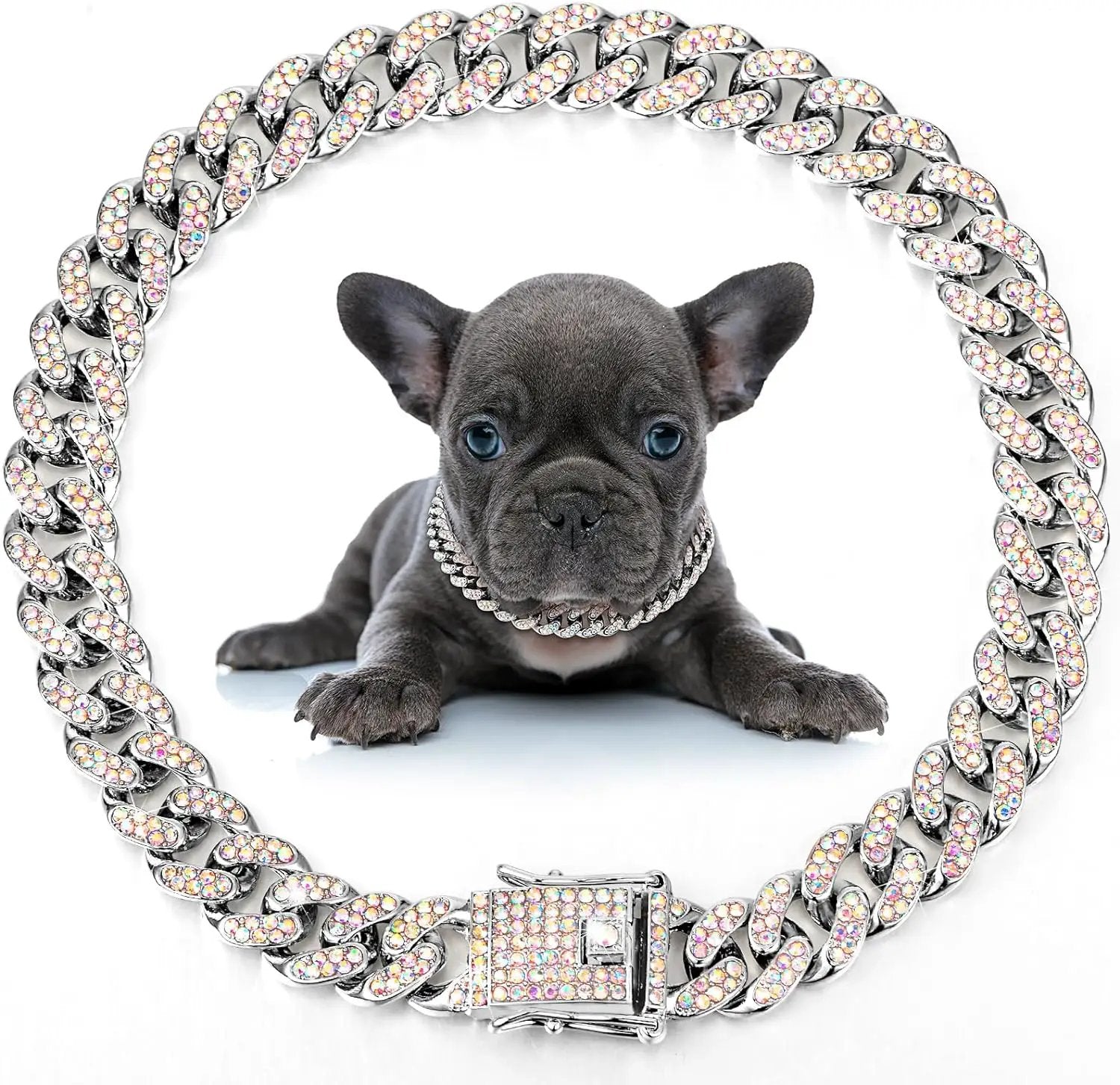 ElegantePets Premium Crystal Dog Necklace Metal Chain For All Sizes by Sell My Stuff