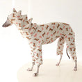 Load image into Gallery viewer, Whippet and Greyhound Dinosaur Cotton Pajamas for dogs by SOCKPET in cream with brown dinosaur prints
