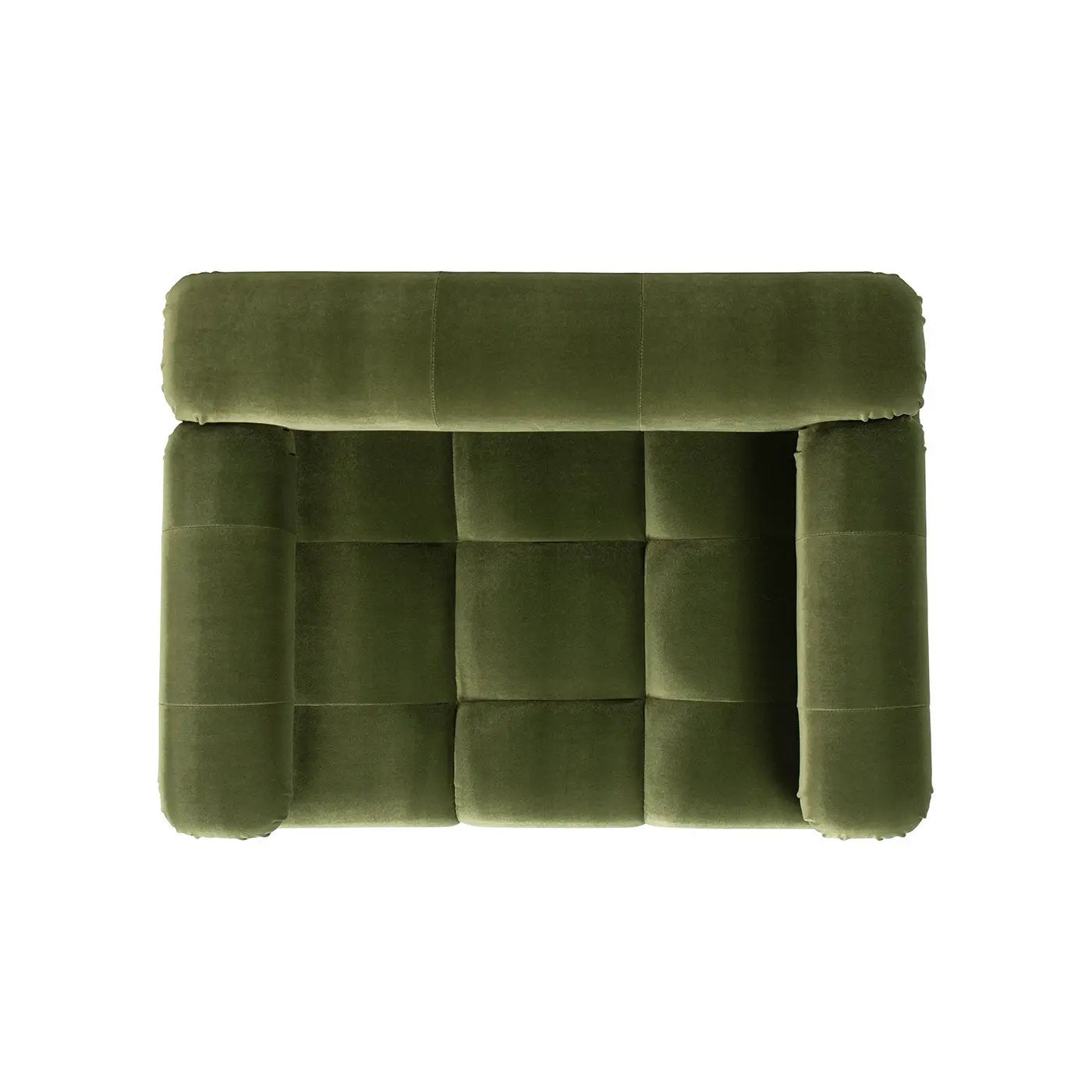 Marcel Upholstered Modern Small to Medium Pet Bed For Dogs and Cats Olive Green Velvet by HouseOfZazla