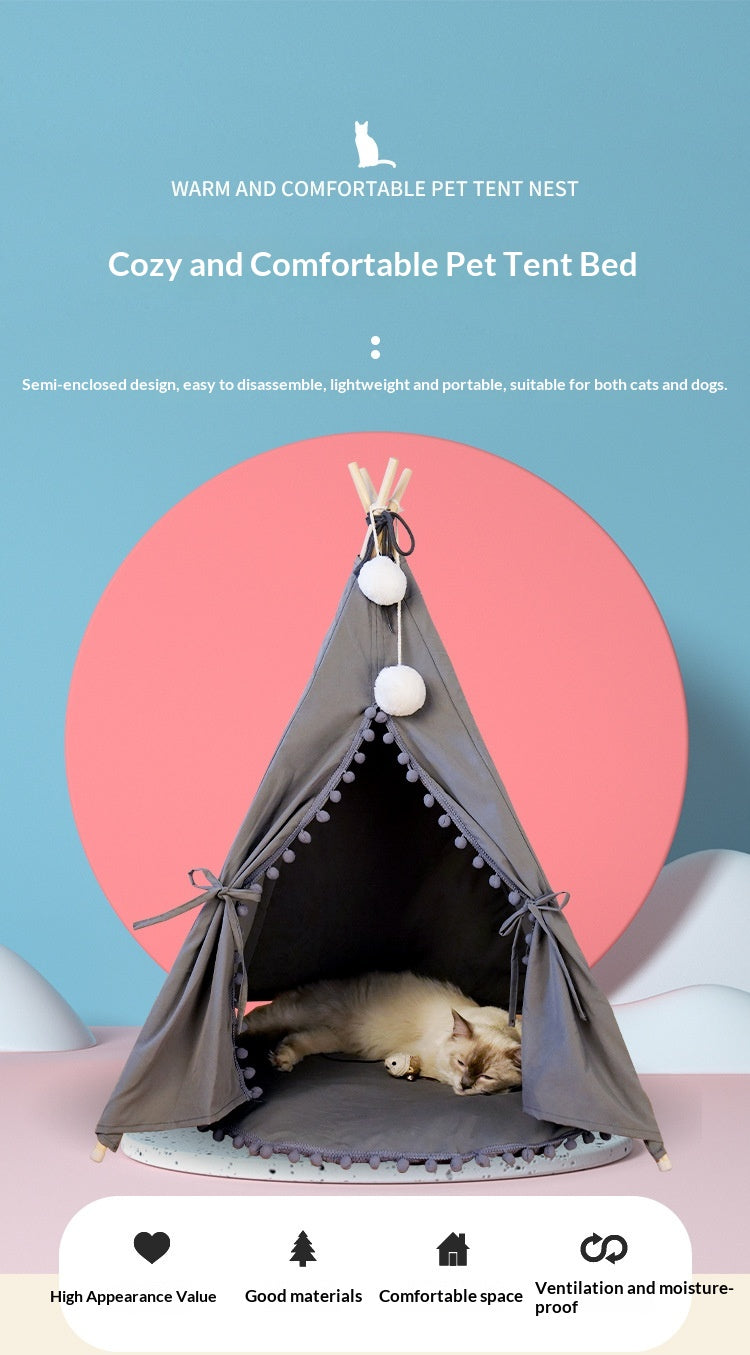 Gray pet tent supplier feature graphic