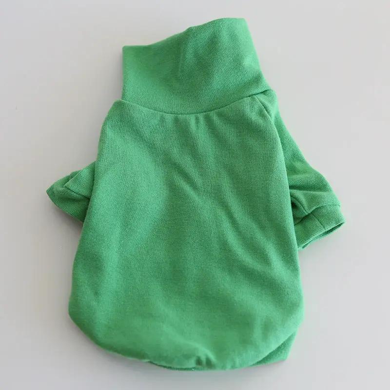 SOCKPET small dog spring solid color two-legged sweater, green knit