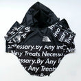 Bild in Galerie-Betrachter laden, Windproof And Rainproof Dog Clothes Large Dog Raincoat Dog Pet Shell Jacket in black with white text design.
