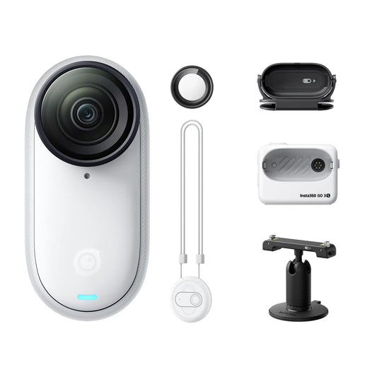 Insta360 GO 3S - 64 GB White 4K Tiny Portable Vlogging Camera Hands-Free POVs Mount Anywhere Stabilization 140 Min Battery Life 10m Waterproof Pet POV - from For Animals, With Love