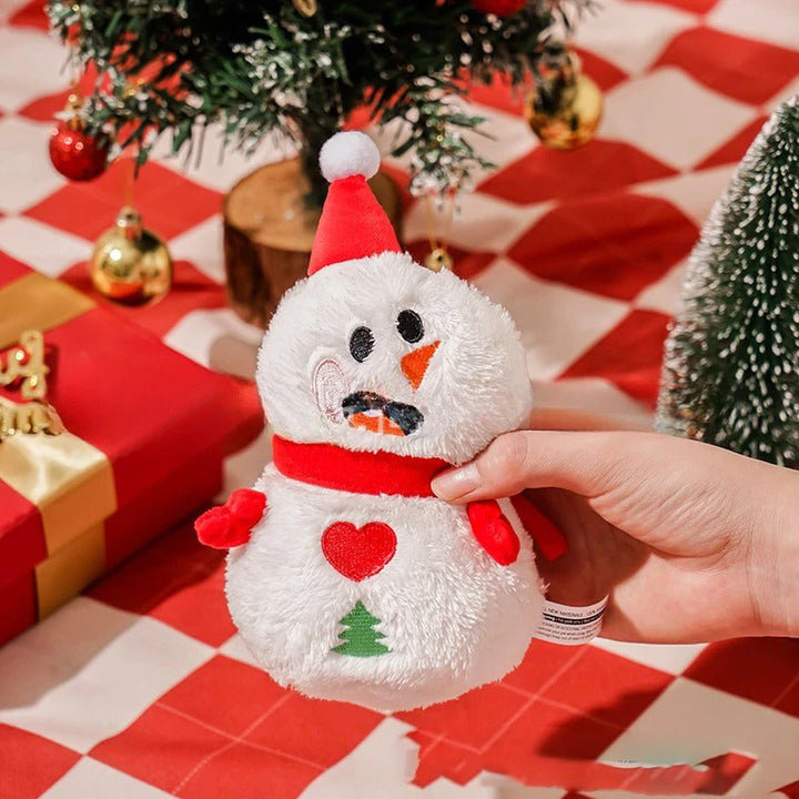 Christmas Plush Squeaky Dog Toy – Tree, Snowman or Gingerbread Bear – photo 4
