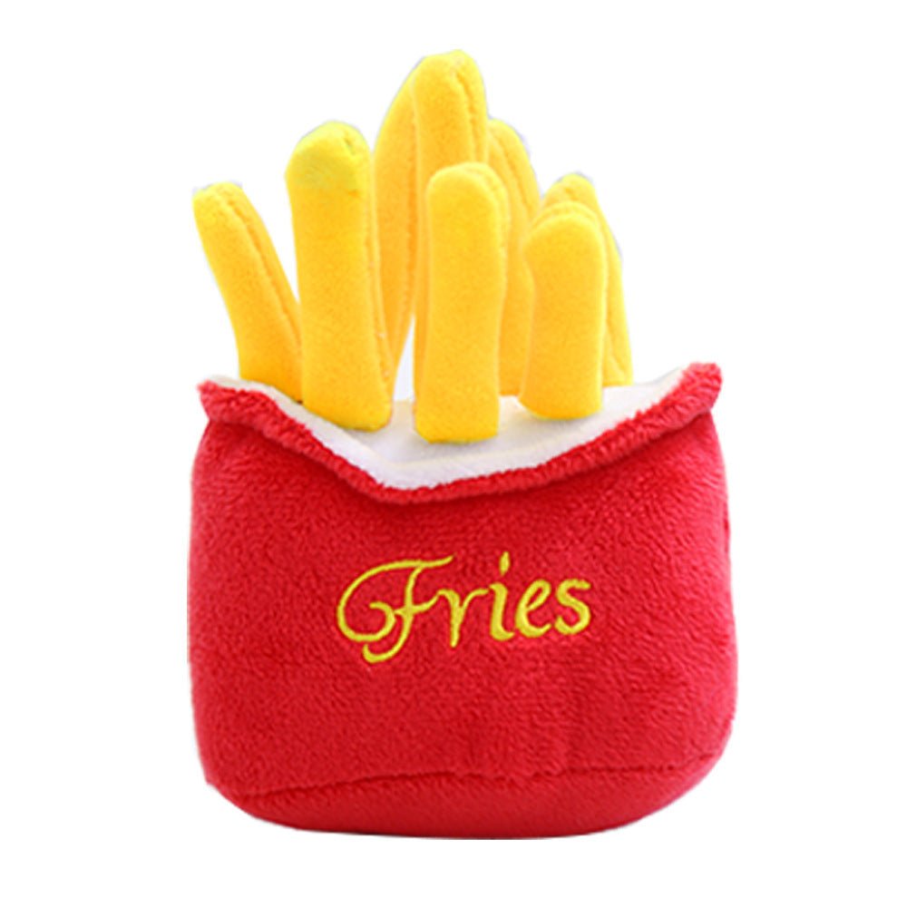 Burger &amp; Fries Plush Squeaky Dog Toy – photo 3