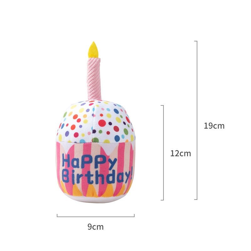Birthday Cake Plush Squeaky Dog Toy – photo 5