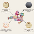 Charger l'image dans la visionneuse de la galerie, Premium Dreamy Rainbow Print Set Complete Three Piece Dog Harness Collar Leash Collection by DDPaws
