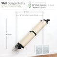 Carica l'immagine nel visualizzatore della galleria, Slanted cat scratcher for wall, beige sisal-wrapped cylinder with black end caps, wall-mounted
