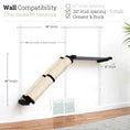 Carica l'immagine nel visualizzatore della galleria, Slanted Cat Scratcher for Wall by Catastrophic Creations, beige sisal 2-tier cat steps with hammock.
