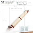 Carica l'immagine nel visualizzatore della galleria, Slanted Cat Scratcher for Wall by Catastrophic Creations; rope-wrapped scratching post mounted on wall with wood ends
