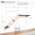 Carica l'immagine nel visualizzatore della galleria, Slanted Cat Scratcher for Wall, wall-mounted with rope-wrapped post and wood end caps.

