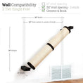 Carica l'immagine nel visualizzatore della galleria, Slanted Cat Scratcher for Wall by Catastrophic Creations; 2-tier wall-mounted sisal post with black end caps.
