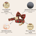 Bild in Galerie-Betrachter laden, Festive Pets Christmas Plaid No Pull Dog Harness Set Collar Leash Personalized Engraved Buckle Tailored Fit by DDPaws
