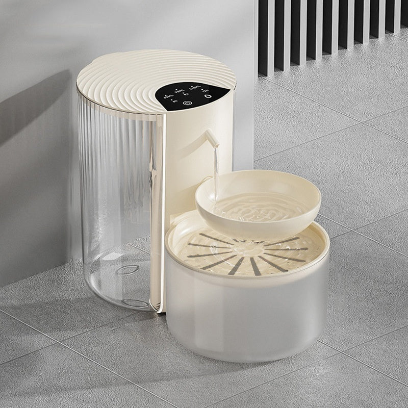 Cream tilt-bowl water dispenser