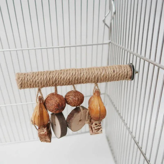 Parrot Supplies Natural Hemp Bird Toy Stand Colorful Bite Resistant by Sell My Stuff