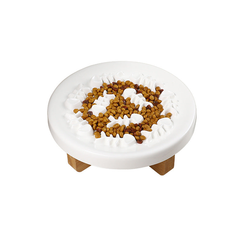 Fish BoneWhite plate-and-stand combination