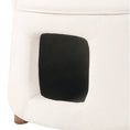 Load image into Gallery viewer, Beige fabric chair with hidden pet nook by Home Furnishers
