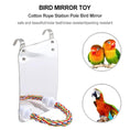 Bild in Galerie-Betrachter laden, Acrylic Parrot Bird Mirror Stand Toy With Cotton Rope 12.7x17.7cm by Sell My Stuff
