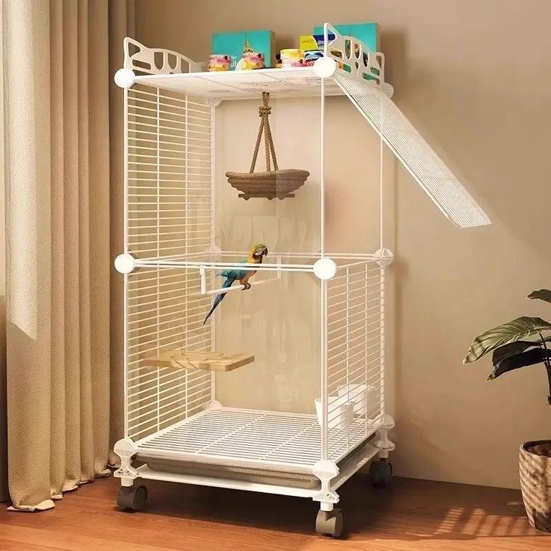 LuxeLife Modern ClearView Rolling Bird Cage With Transparent Acrylic Paneling Plus Wheels by Sell My Stuff