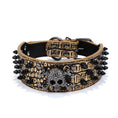 Charger l'image dans la visionneuse de la galerie, Skull Pet Collar Round Head Nail Dog Collar - from For Animals, With Love
