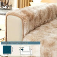 Load image into Gallery viewer, Luxurious Gradient Velvet Sofa Cover by topspet; beige plush fur-like sofa throw
