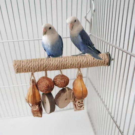 Parrot Supplies Natural Hemp Bird Toy Stand Colorful Bite Resistant by Sell My Stuff