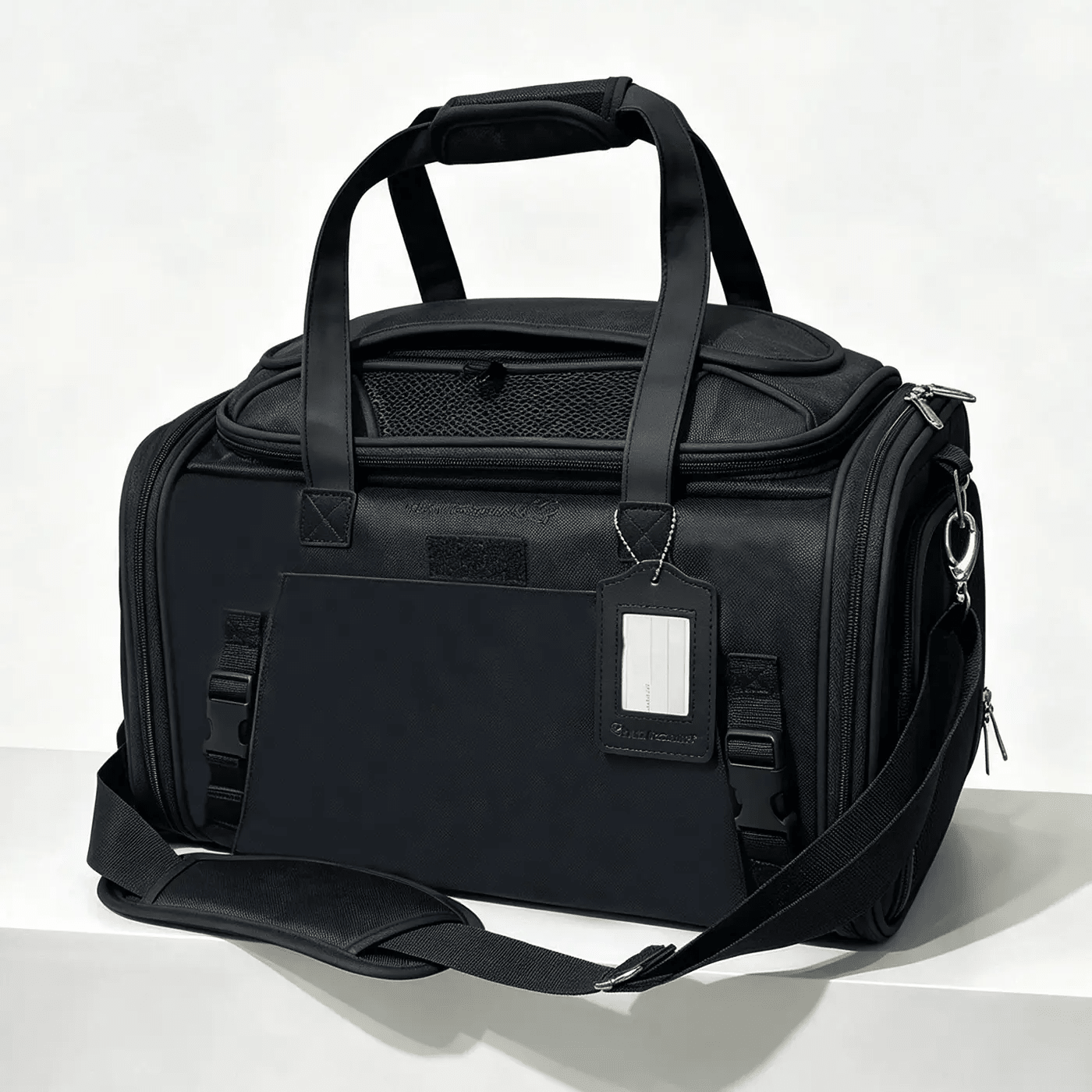 Mr. Peanut's Gold Series Mini Expandable V3.0 Pet Carrier, black nylon, airline-approved travel carrier