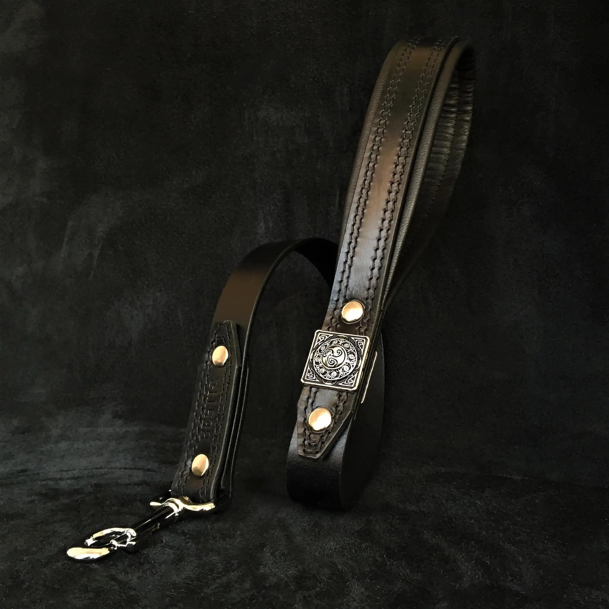The all Black "Eros" collar 2.5 inch wide - Pet Collars & Harnesses from Bestia Dog Gear