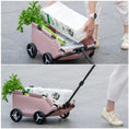 Charger l'image dans la visionneuse de la galerie, Pet Zen pink pet stroller cart for small pets with four wheels, carrying groceries
