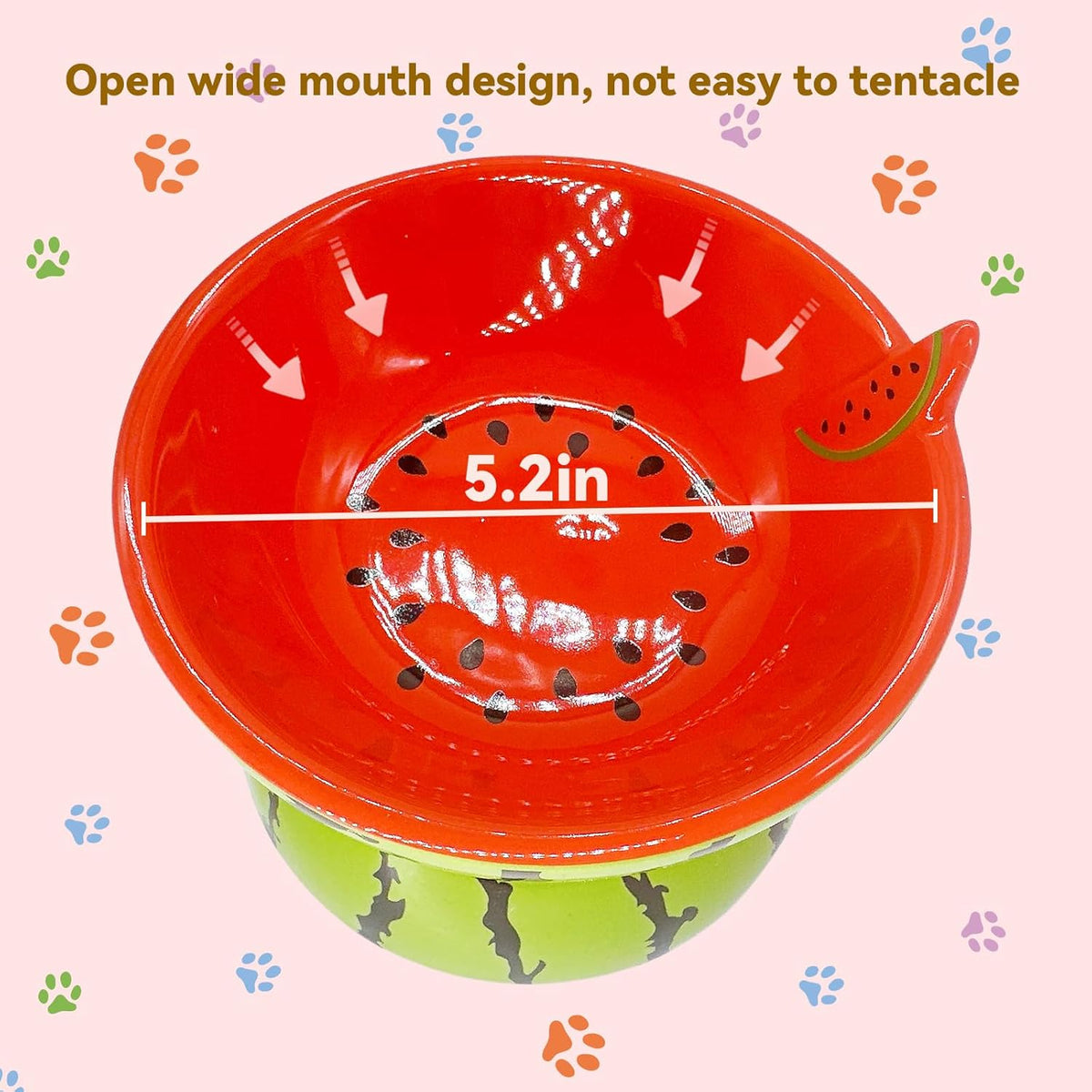 Watermelon bowl opening-width graphic