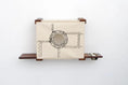 Carica l'immagine nel visualizzatore della galleria, Deluxe Cat Cubby Bed by Catastrophic Creations - beige fabric cubby with round porthole and brown wood shelves
