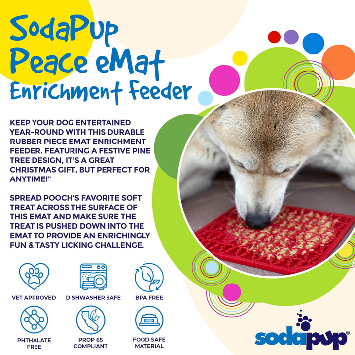 SodaPup Peace Christmas Tree TPE lick mat, view 3