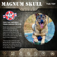 Bild in Galerie-Betrachter laden, USA-K9 Magnum Skull Black Durable Rubber Chew Toy Extreme Chewers by SodaPup/True Dogs, LLC
