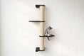 Charger l'image dans la visionneuse de la galerie, Wall Mounted Cat Climbing Pole - Sisal cat scratcher by Catastrophic Creations; pole with two black platforms
