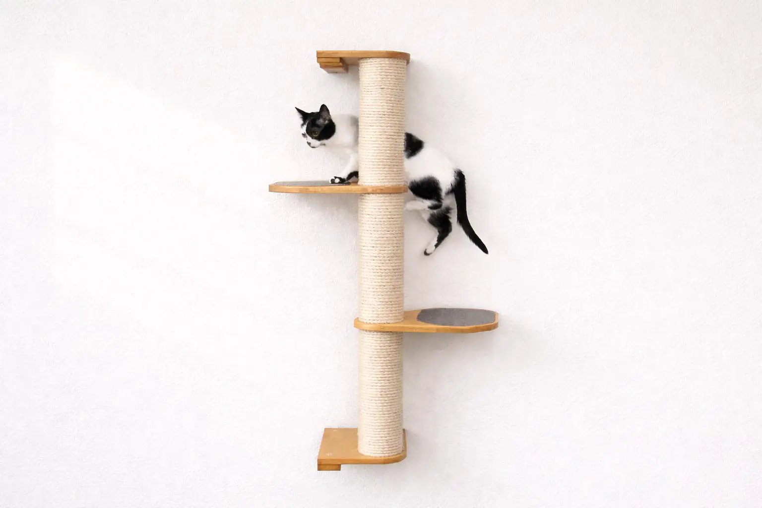 Wall Mounted Cat Climbing Pole - Sisal by Catastrophic Creations, cat scratcher