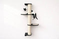 Charger l'image dans la visionneuse de la galerie, Wall Mounted Cat Climbing Pole - Sisal cat scratcher with two black platforms.
