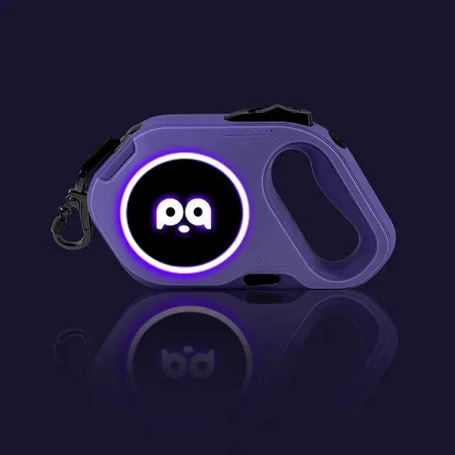 Flexi Automatic Retractable Dog Leash 5m With Bright LED Light For Small Medium Dogs Walking Running Safe Night Gear by Pawpampered