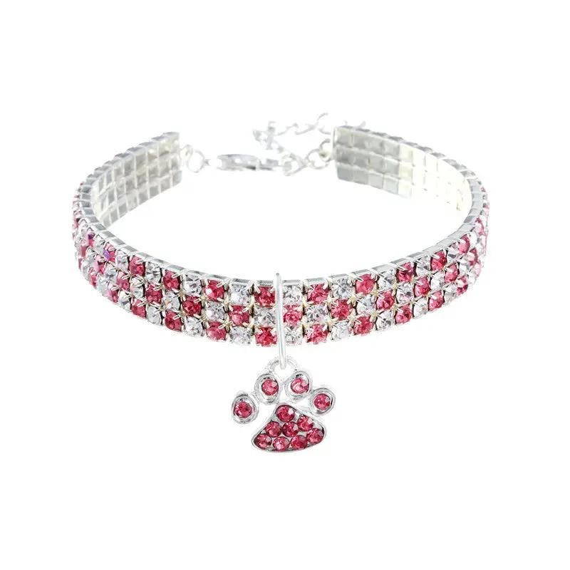 Pet Collar With Diamonds, Mixed-color Cat And Dog Supplies, Cat Claws, Elastic Cat And Dog Necklace Jewelry by My Store