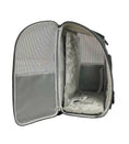 Carica l'immagine nel visualizzatore della galleria, Mr. Peanut's Aspen Series airline compliant backpack pet carrier with gray plush interior and mesh panels
