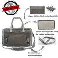 Load image into Gallery viewer, Mr. Peanut's Gold Series Big Apple XL Expandable Pet Carrier V3.0 in gray fabric with light gray handles, airline-approved
