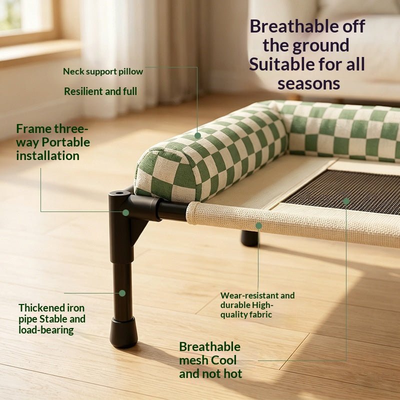 Cot frame joints bolster and mesh detail diagram