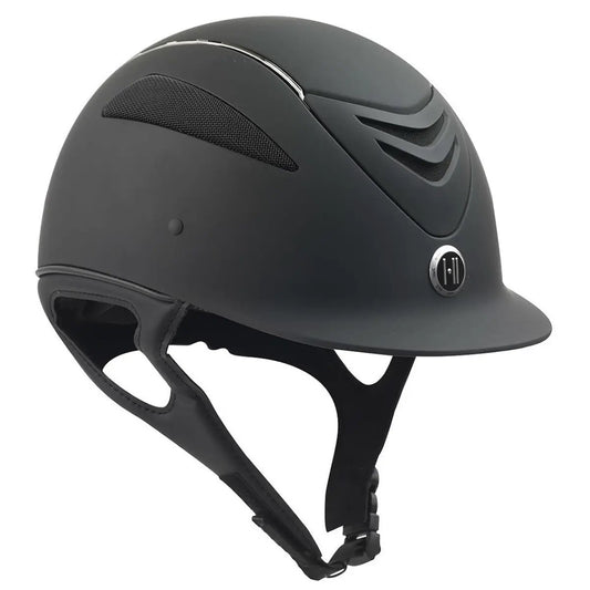 Defender Helmet - Black Matte with Chrome Rail by One-K Helmets