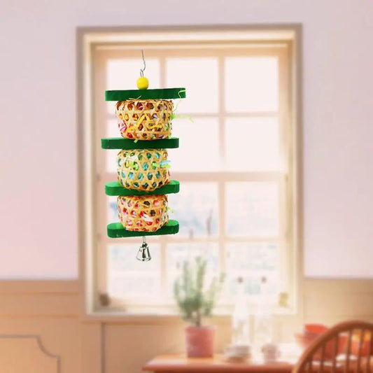 Parrot Supplies Natural Rattan Bird Toy Wooden Gnawing Skewer Enrichment Chew Stick For Parrots Large Cage Play by Sell My Stuff