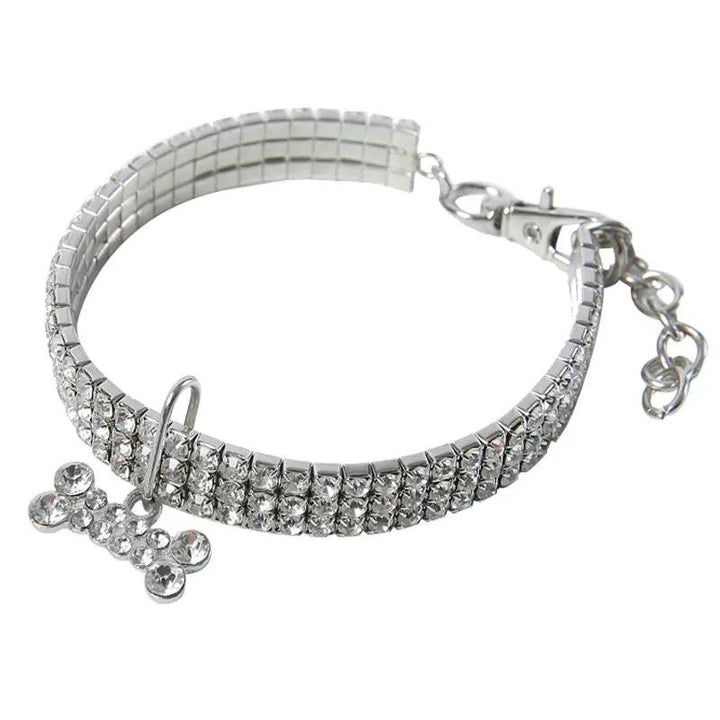 Bling Rhinestone Dog Collar Crystal Puppy Chihuahua Pet Dog Collars Leash For Small Medium Dogs Cats by My Store